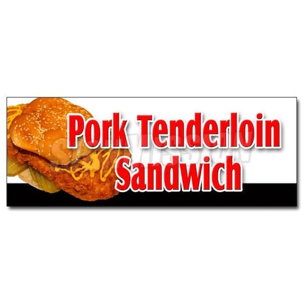 PORK TENDERLOIN SANDWICH DECAL sticker deep fried sandwich breaded, D-24 Pork Tenderloin Sandwich